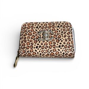 Luxury Leopard Pink Women's Card Holder
